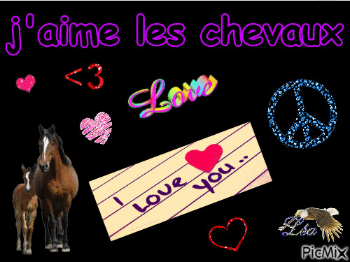 j'aime les chevaux - Free animated GIF