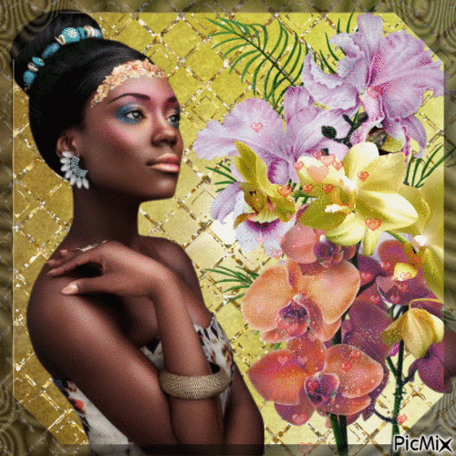Black orchid glamour - GIF animé gratuit