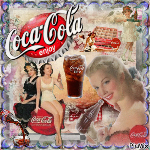 Coca cola vintage - Бесплатный анимированный гифка