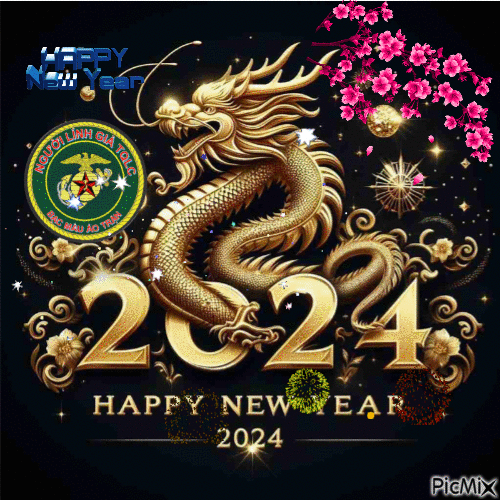 Happy New Year 2024 - GIF animado gratis