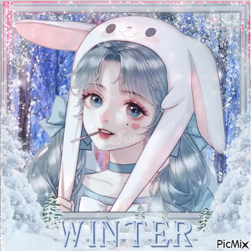 Winter manga - GIF animé gratuit