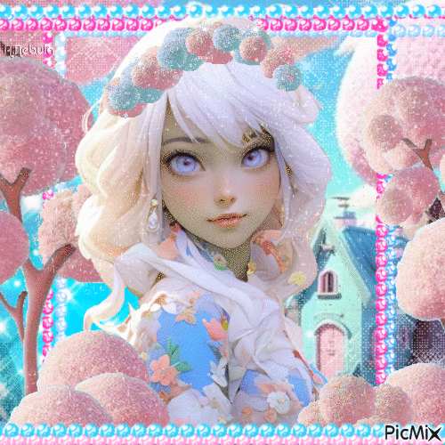 pink cotton flowers-contest - Darmowy animowany GIF