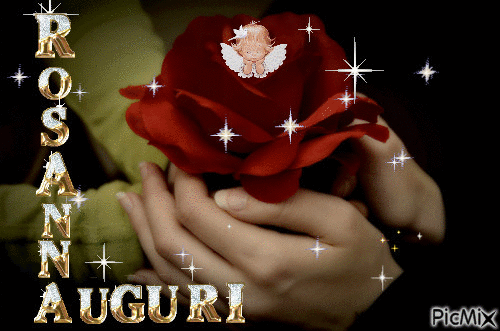 Auguri rosanna - Бесплатный анимированный гифка
