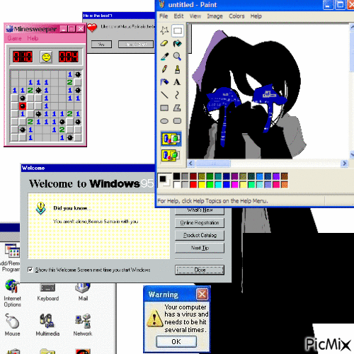 hecker microsoft-windows fatal error derpetanz - Darmowy animowany GIF