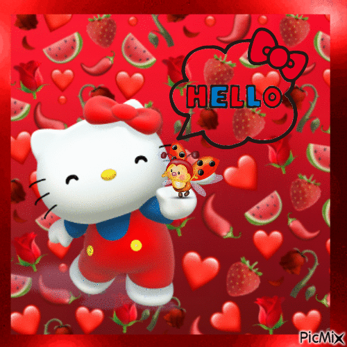 Hello Kitty - Nemokamas animacinis gif