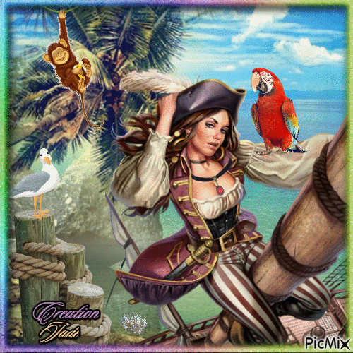 Pirate Miss2 - Darmowy animowany GIF