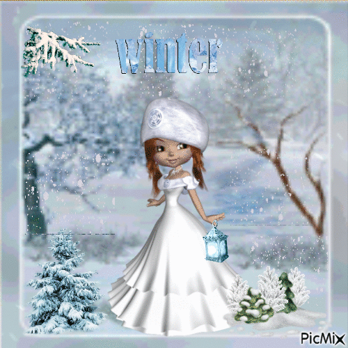 Winter hiver - GIF animé gratuit