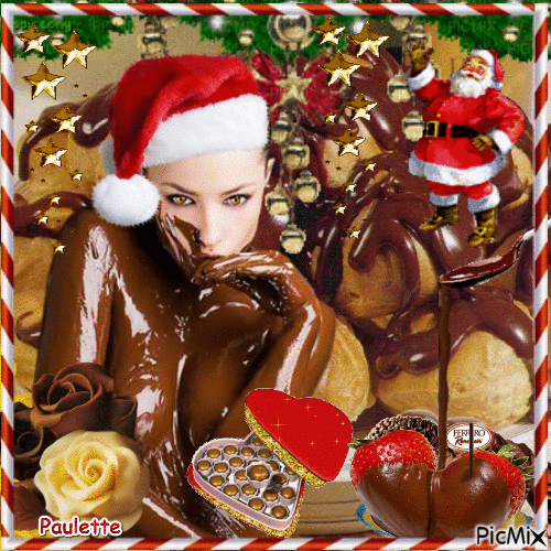 femme chocolat - Безплатен анимиран GIF