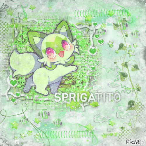 Sprigatito - Δωρεάν κινούμενο GIF