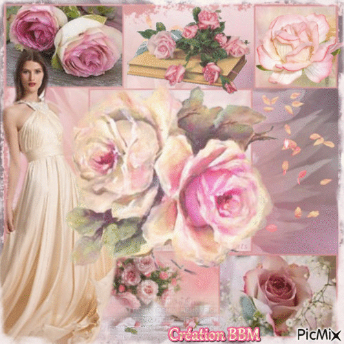 La belle et les roses par BBM - Ilmainen animoitu GIF