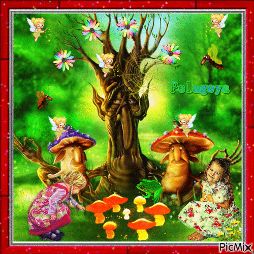 конкурс "Enchanted Forest"children in a fairy tale - Δωρεάν κινούμενο GIF