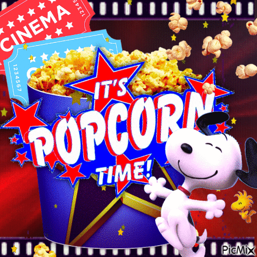 It's Popcorn Time! - Nemokamas animacinis gif
