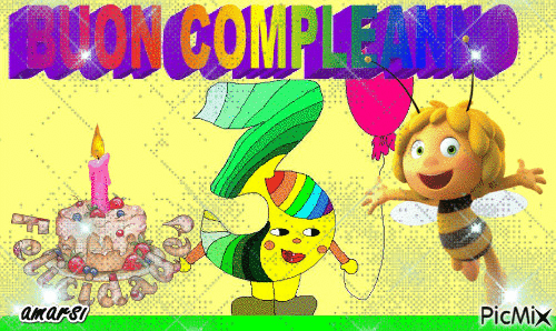 BUON COMPLEANNO - Zdarma animovaný GIF