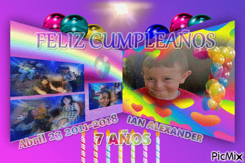 Cumpleaños 7 - Бесплатни анимирани ГИФ
