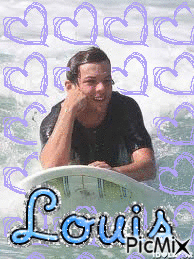 louis au surf - 免费动画 GIF