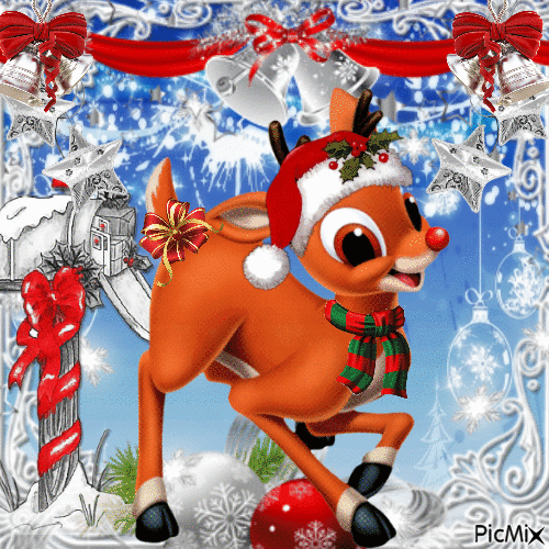 Rudolph the Red Nosed Reindeer - GIF animate gratis