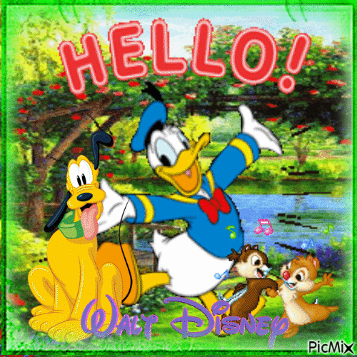 Hello Disney - Ingyenes animált GIF
