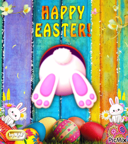 Happy Easter - Animovaný GIF zadarmo