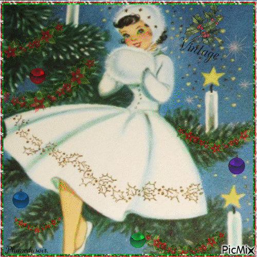 Noël vintage. - GIF animado gratis
