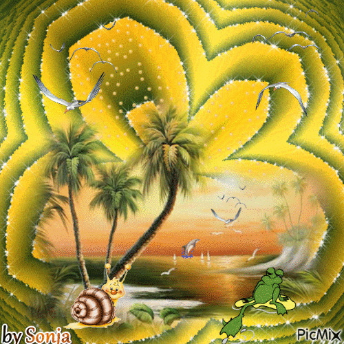 sommer palmen - Besplatni animirani GIF