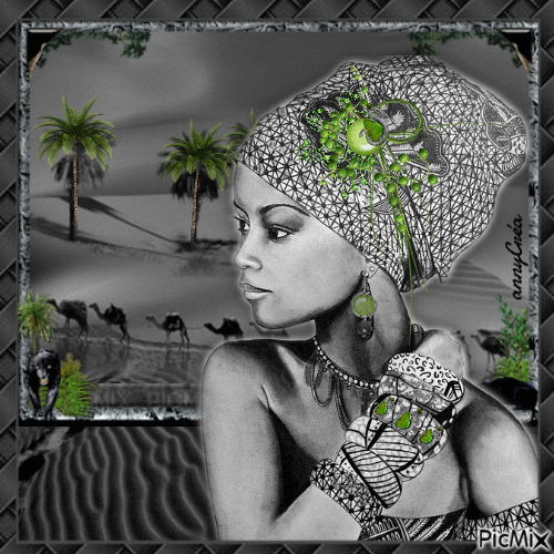 Beauté africaine - Бесплатный анимированный гифка