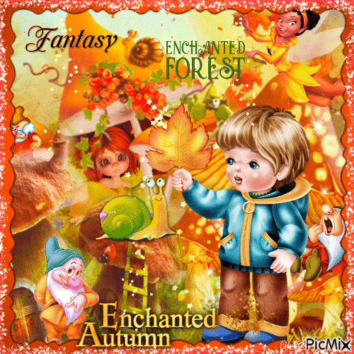 Boy in Enchanted Forest - GIF เคลื่อนไหวฟรี