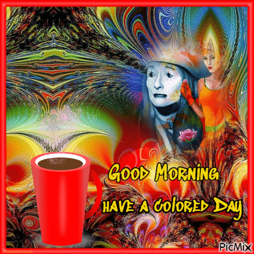 Good Morning have a colored Day - Бесплатный анимированный гифка