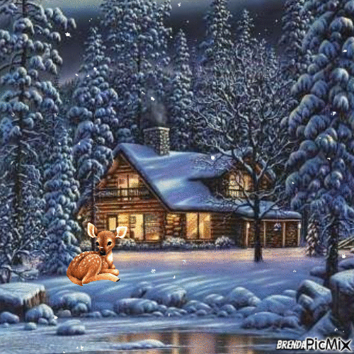 winter deer Clara - Ingyenes animált GIF