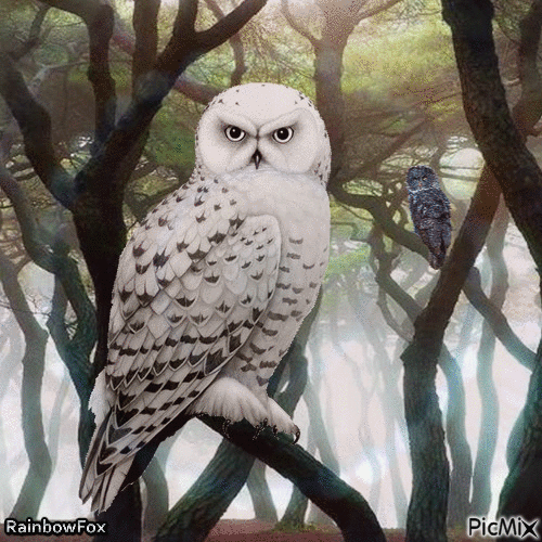 Owl forest - Δωρεάν κινούμενο GIF