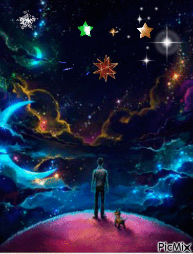 Noite de estrelas - Безплатен анимиран GIF