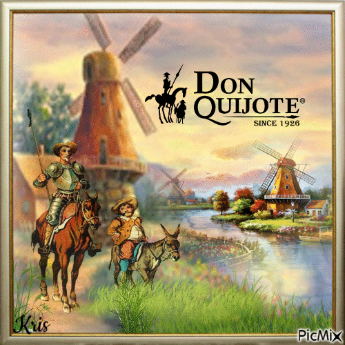 Don Quixote, Sancho Panza - GIF animado gratis