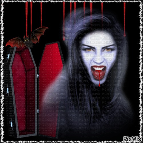 Portrait d'une femme vampire. - ücretsiz png