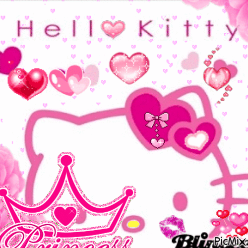Hello kity - GIF animado grátis
