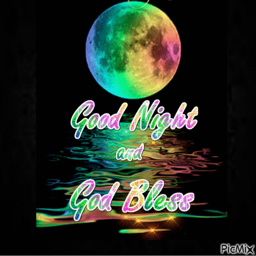 Good night and God Bless - Animovaný GIF zadarmo