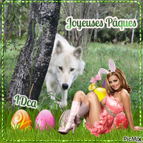 Joyeuses Pâques les loups - ücretsiz png