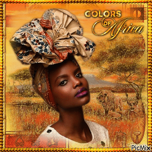 Porträt einer afrikanischen Schönheit - Бесплатный анимированный гифка