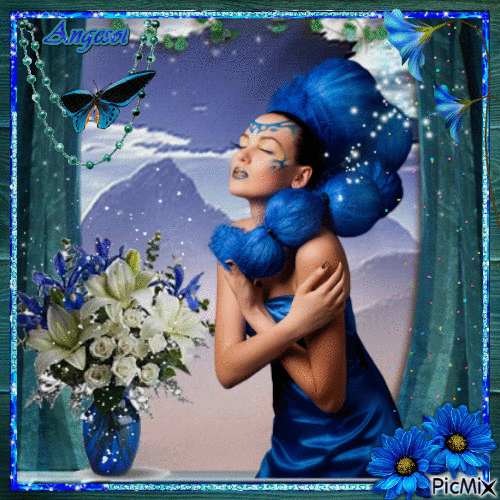 Le bleu du crépuscule - Darmowy animowany GIF