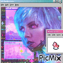 Cyberpunk Girl Icon - Free animated GIF