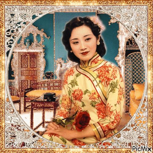 Glamouröses Porträt einer chinesischen Frau - GIF animé gratuit