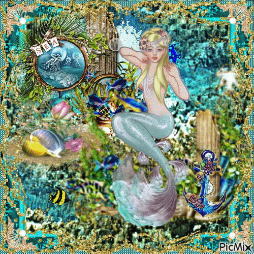 Lovely Mermaid - Free animated GIF