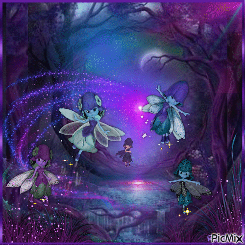purple city fairies collection - moonshine - Ilmainen animoitu GIF