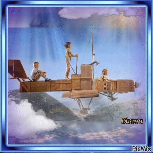 Voler avec les nuages! - Ingyenes animált GIF