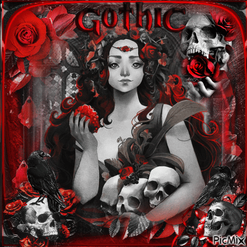 Gothic Woman - GIF animasi gratis