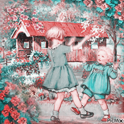 Enfants vintage - Bezmaksas animēts GIF