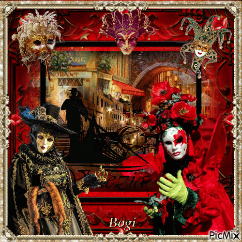 Venetian mask festival... - Free animated GIF
