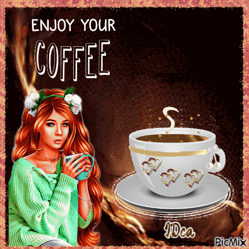 Enjoy your coffee - Gratis animeret GIF