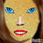 visage bizarre - GIF animasi gratis