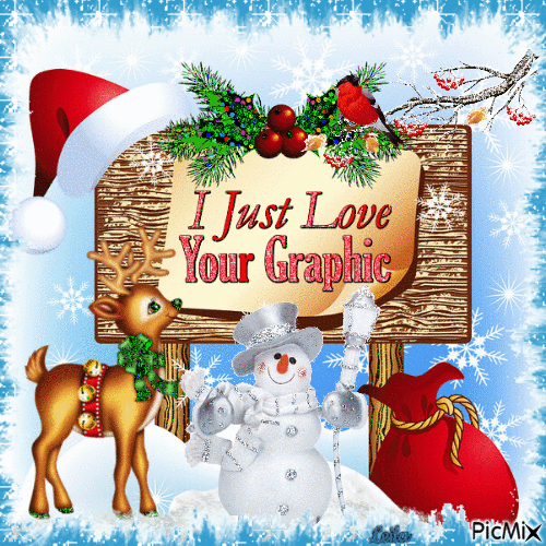 I Just Love Your Graphic. Winter - GIF animado grátis