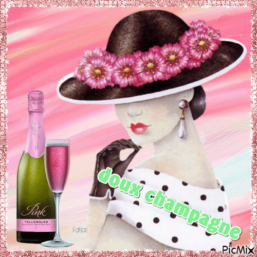Doux champagne - Free animated GIF