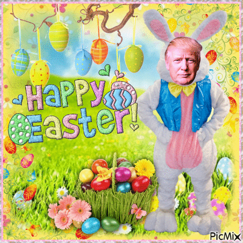 Happy Easter Donald Trump - Free animated GIF